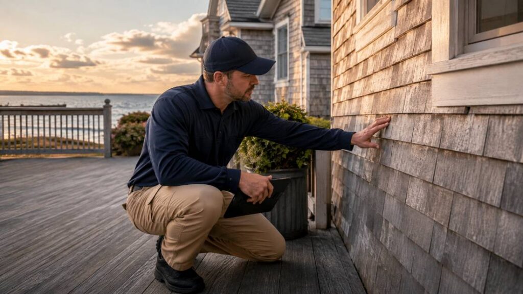 Termite inspection at a waterfront home in Monmouth County NJ